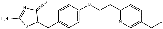 5-{4-[2-(5-Ethyl-2-pyridyl)ethoxy]benzyl}-2-imino-4-thiazolidinone Structural