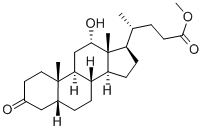 methyl 12alpha-hydroxy-3-oxo-5beta-cholan-24-oate Structural