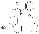 Carbamic acid, (2-(hexyloxy)phenyl)-, 1-butyl-4-piperidinyl ester, mon ohydrochloride