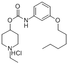 CARBANILIC ACID, m-(HEXYLOXY)-, 1-ETHYL-4-PIPERIDYL ESTER, HYDROCHLORI DE