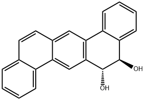 (-)-trans-5,6-Dihydroxy-5,6-dihydrodibenz(a,h)anthracene Structural