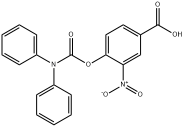 2-NITRO-4-CARBOXYPHENYL-N,N-DIPHENYLCARBAMATE Structural