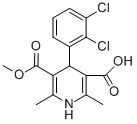 4-(2,3-DICHLORO-PHENYL)-2,6-DIMETHYL-1,4-DIHYDRO-PYRIDINE-3,5-DICARBOXYLIC ACID MONOMETHYL ESTER Structural