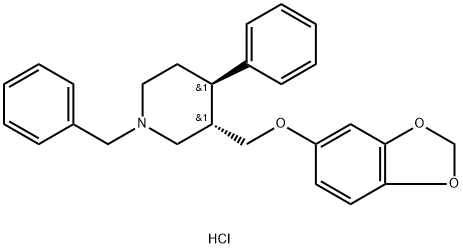 trans-(-)-3-[(1,3-Benzodioxol-5-yloxy)Methyl]-4-phenyl-1-(phenylMethyl)piperidine Hydrochloride Structural