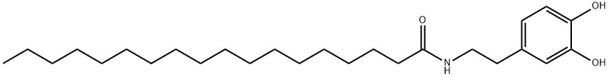 N-[2-(3,4-DIHYDROXYPHENYL)ETHYL]OCTADECANAMIDE Structural