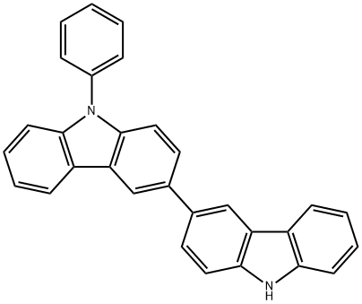 9-Phenyl-9H,9'H-[3,3']bicarbazolyl Structural