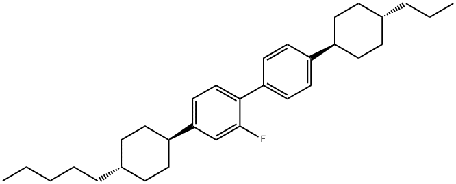 4-(TRANS-4-PENTYLCYCLOHEXYL)-4''-(TRANS-4-PROPYLCYCLOHEXYL)-2-FLUOROBIPHENYL Structural