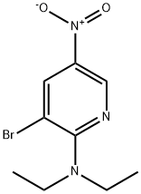 3-Bromo-N,N-diethyl-5-nitropyridin-2-amine Structural