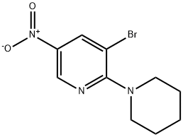 3-Bromo-5-nitro-2-(piperidin-1-yl)pyridine Structural