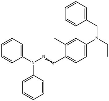 2-Methyl-4-(N-ethyl-N-benzyl)aminobenzoaldehyde-1,1-diphenylhydrazone Structural