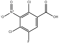 2,4-Dichloro-5-fluoro-3-nitrobenzoic acid Structural