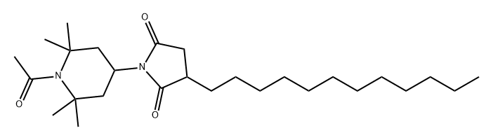 N-(1-ACETYL-2,2,6,6-TETRAMETHYL-4-PIPERIDINYL)-2-DODECYLSUCCINIMIDE Structural