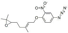 Oxirane, 3-[5-(4-azido-2-nitrophenoxy)-3-methyl-3-pentenyl]-2,2-dimeth yl-, (E)-.+/-.- Structural
