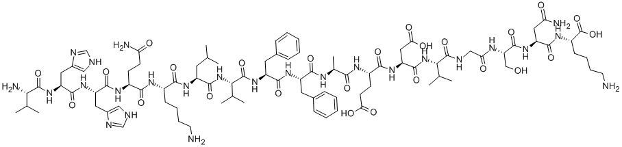 H-VAL-HIS-HIS-GLN-LYS-LEU-VAL-PHE-PHE-ALA-GLU-ASP-VAL-GLY-SER-ASN-LYS-OH Structural