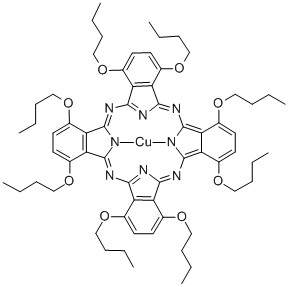 COPPER(II) 1,4,8,11,15,18,22,25-OCTA- BUTOXYPHTHALOCYANINE Structural