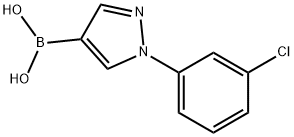 1-(3-Chlorophenyl)pyrazole-4-boronic acid Structural