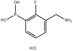 3-(Aminomethyl)-2-fluorophenylboronic acid, HCl Structural