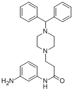 1-Piperazinepropanamide, N-(3-aminophenyl)-4-(diphenylmethyl)-