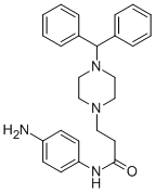 1-Piperazinepropanamide, N-(4-aminophenyl)-4-(diphenylmethyl)- Structural