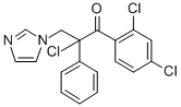 2-chloro-1-(2,4-dichlorophenyl)-3-(1H-imidazol-1-yl)-2-phenylpropan-1-one Structural