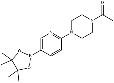 2-(4-ACETYLPIPERAZIN-1-YL)PYRIDINE-5-BORONIC ACID, PINACOL ESTER Structural