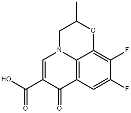 9,10-Difluoro-2,3-dihydro-2-methyl-7-oxo-7H-pyrido[1,2,3-de]-1,4-benzoxazine-6-carboxylic acid Structural