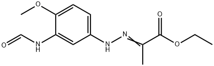ETHYL PYRUVATE-3-FORMYLAMINO-4-METHOXYPHENYLHYDRAZONE Structural