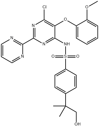 4-(2-Hydroxy-1,1-dimethylethyl)-N-[6-chloro-5-(2-methoxyphenoxy)-(2,2'-bipyrimidin)-4-yl]benzenesulfonamide Structural