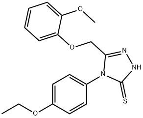 2,4-Dihydro-4-(4-ethoxyphenyl)-5-((2-methoxyphenoxy)methyl)-3H-1,2,4-t riazole-3-thione