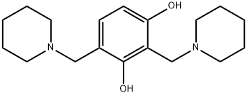 2,4-Bis(1-piperidinylmethyl)-1,3-benzenediol Structural