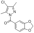 1-(1,3-Benzodioxol-5-ylcarbonyl)-4-chloro-3,5-dimethyl-1H-pyrazole Structural