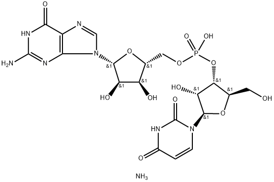 URIDYLYL(3'-5')GUANOSINE AMMONIUM Structural