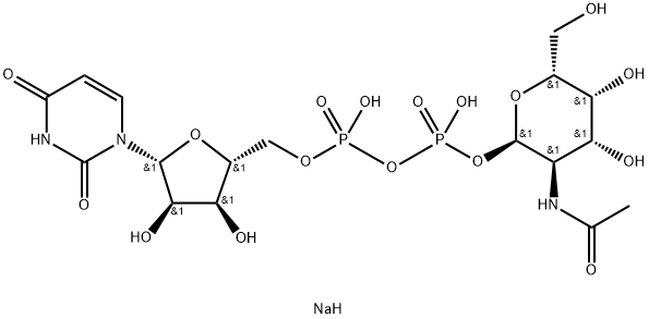 UDP-ALPHA-D-N-ACETYLGALACTOSAMINE, DISODIUM SALT Structural