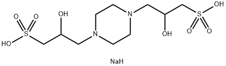 Piperazine-N,N'-bis(2-hydroxypropanesulphonic acid) disodium salt Structural