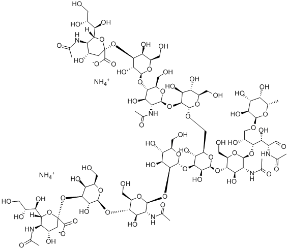 MANNOTRIOSE-(FUCOSYL-DI-[N-ACETYLGLUCOSAMINE]), BIS(SIALYL-GALACTOSYL-N-ACETYLGLUCOSAMINYL)-AMMONIUM SALT