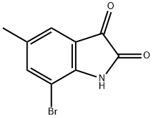 7-BROMO-5-METHYL-1H-INDOLE-2,3-DIONE Structural