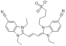 1,1'-DIETHYL-3-ETHYL-3'(SULFOBUTYL)-5,5'-DICYANO-BENZIMIDOTRIMETHINECYANINE-BETAINE