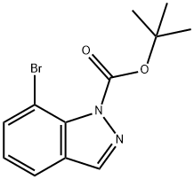 tert-butyl 7-bromo-1H-indazole-1-carboxylate Structural