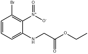 Glycine, N-(3-bromo-2-nitrophenyl)-, ethyl ester Structural