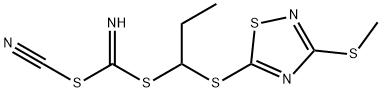 ETHYL ([3-(METHYLTHIO)-1,2,4-THIADIAZOL-5-YLTHIO]METHYL) CYANOCARBONIMIDODITHIOATE Structural