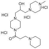 1-(3-Piperidinopropionyl)-4-(2-hydroxy-3-(4-methylpiperazine)propyl)pi perazine 4HCl