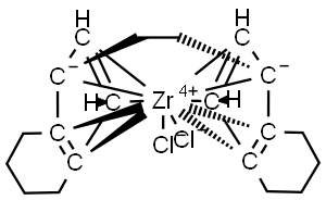 RAC-ETHYLENEBIS(4,5,6,7-TETRAHYDRO-1-INDENYL)ZIRCONIUM DICHLORIDE Structural