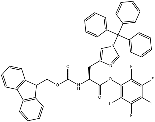 N-Fmoc-N'-Trityl-L-histidine pentafluorophenyl ester Structural