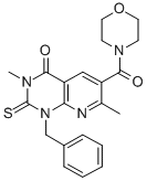 Morpholine, 4-((1,2,3,4-tetrahydro-3,7-dimethyl-4-oxo-1-(phenylmethyl) -2-thioxopyrido(2,3-d)pyrimidin-6-yl)carbonyl)- Structural