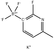 2-Fluoro-6-methylpyridine-3-trifluoroborate potassium salt Structural