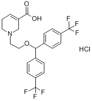 1-[2-[BIS[4-(TRIFLUOROMETHYL)PHENYL]METHOXY]ETHYL]-1,2,5,6-TETRAHYDROPYRIDINE-3-CARBOXYLIC ACID HYDROCHLORIDE