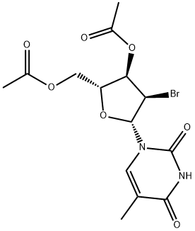 2'-Bromo-2'-deoxy-3',5'-di-O-acetyl-5-methyluridine Structural