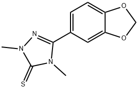 3H-1,2,4-Triazole-3-thione, 2,4-dihydro-5-(1,3-benzodioxol-5-yl)-2,4-d imethyl- Structural