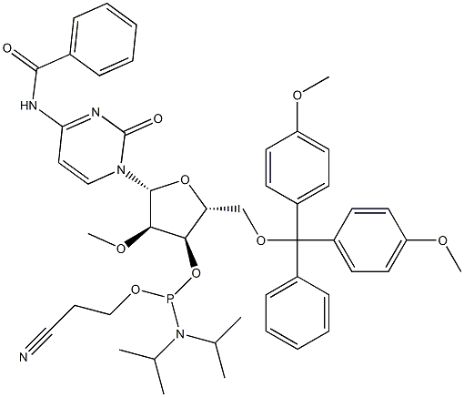 N-blocked-5'-O-DMT-2'-O-Me CED cytosine phosphoramidite Structural