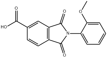 2-(2-METHOXYPHENYL)-1,3-DIOXO-2,3-DIHYDRO-1H-ISOINDOLE-5-CARBOXYLIC ACID Structural